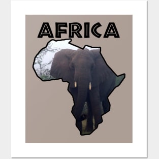 Africa Wildlife Continent Elephant Mist Posters and Art